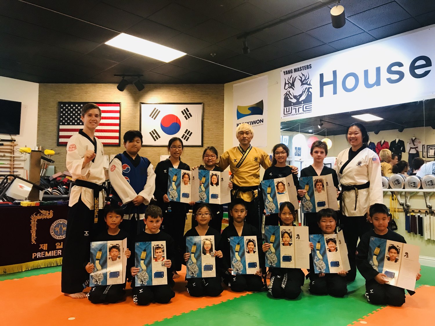 Poomsae athletes training together